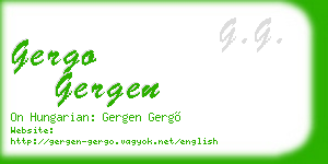 gergo gergen business card
